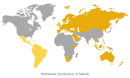 Worldwide Distribution of Nebido