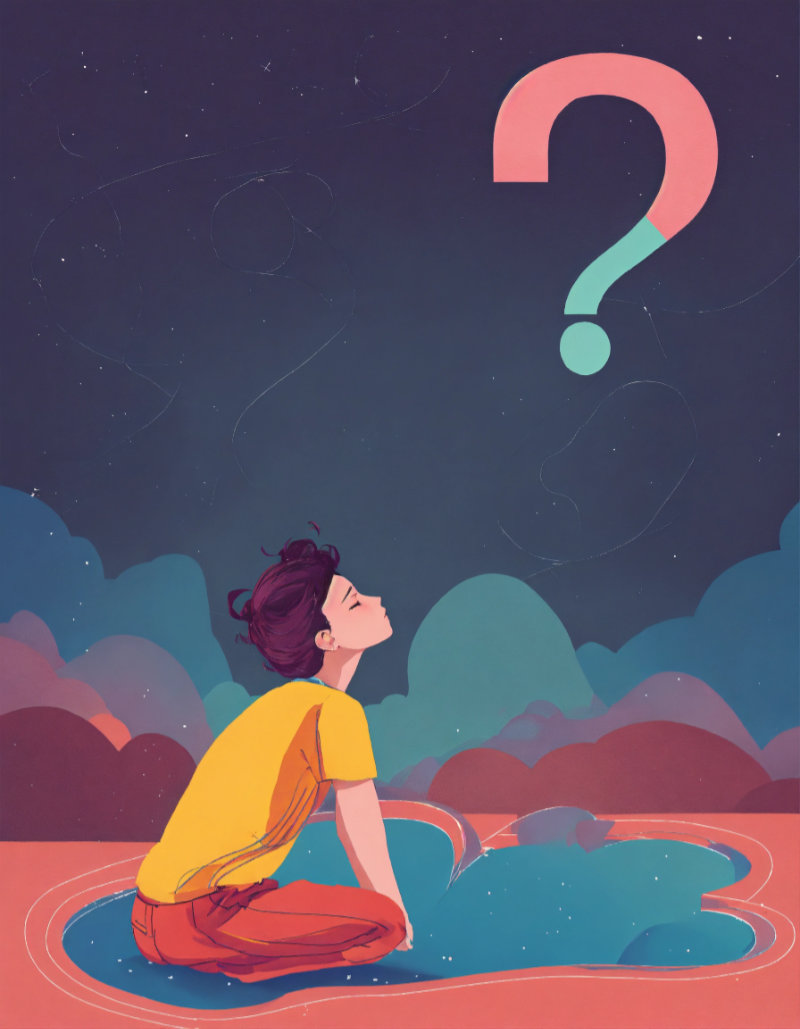 Transguy searching for information and himself.